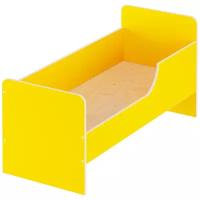 Кровать с бортиком желтая