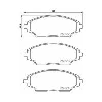 Комплект тормозных колодок Nisshinbo NP6076 для Chevrolet Aveo, Cobalt, Spin