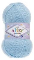 Пряжа для вязания Alize Sekerim Bebe (Шекерим Беби) - 5 мотков 40 голубой, детская гипоаллергенная, 100% акрил, 320м/100г