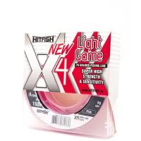 Шнур PE HitFish X4 NEW LIGHT GAME #0.4 (150 м, 0.104 мм, розовый, 4.43 кг)