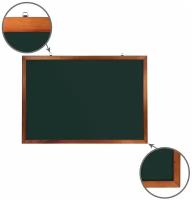 Доска для мела магнитная 100×150 см, зеленая, деревянная окрашенная рамка, Россия, BRAUBERG, 236894