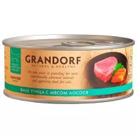 Grandorf консервы для кошек, филе тунца с мясом лосося, 70 гр