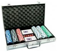 Подарки Набор для покера в кейсе, 300 фишек с номиналом (39 х 21 х 7 см)