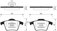 Колодки тормозные задние Sangsin SP2299