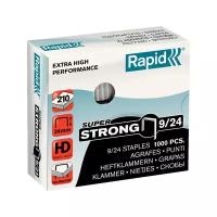 Rapid Скобы для степлера Super Strong №9/24, 1000 штук, 1000 шт., серебристый