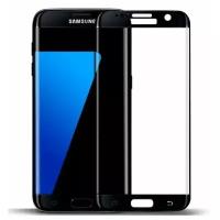 Защитное стекло для телефона Samsung S7 5D чёрное