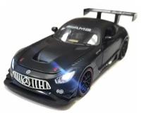 Машинка металлическая инерционная Mercedes-Benz GT63 AMG 1:24 (черная с обвесом)