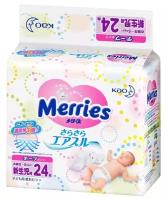 Merries Подгузники Merries (до 5 кг), 24 шт