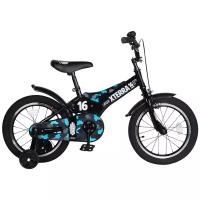 Велосипед детский двухколесный "City-Ride XTERRA", радиус 16", страховочные колеса, велосипед для мальчиков, для девочек, для детей, цвет бирюзовый, требует финальной сборки