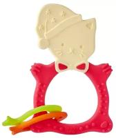 Прорезыватель Roxy Kids Универсальный, Meow teether, Цвет коралловый. (RMT-004)