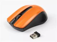 Мышь беспров, оптич, Perfeo "RAINBOW", 3 кн, USB, чёрн-оранж