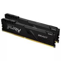 Модуль памяти Kingston Fury Beast Black DDR4 DIMM 3200MHz PC-25600 CL16 - 32Gb Kit (2x16Gb) KF432C16BBK2/32