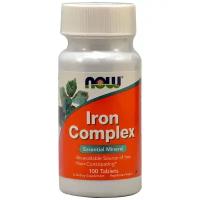 Таблетки NOW Iron Complex, 150 г, 100 шт