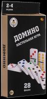 Настольная игра ABtoys Домино, в наборе 28 пластиковых костяшек, 10х2,5х20,5 см (PT-01786)
