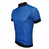 Велофутболка 12-826 PARMA J-930 Blue Men Active Jersey с длинной молнией, с водонепрон. карман, синяя S FUNKIER