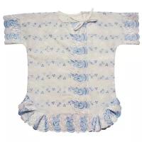 Крестильная рубашка PATRINO, размер 48-74, голубой, белый