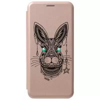 Чехол-книжка Book Art Jack для Samsung Galaxy S21 Plus с принтом "Grand Rabbit" золотой