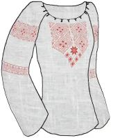 Набор для вышивания крестом и шитья Каролинка "Берегиня", размер сорочки 48-54, кбсн/лен/-08 крой