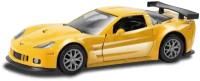 Машина металлическая RMZ City серия 1:32 Chevrolet Corvette C6-R, желтый цвет, двери открываются 554003-YL