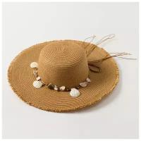 Шляпа женская "Морская", размер 56-58, цвет бежевый