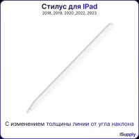 Стилус для Apple iPad с беспроводной зарядкой и изменением толщины линии