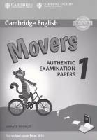 Cambridge English Young Learners Tests 1 Movers for Revised Exam from 2018 Answer Booklet