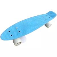 Пенни Борд 22 Голубой на белых колесах Penny Board 22 Fish