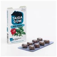 Смолка антистресс Taiga gum, в растительной пудре, без сахара, 8 штук