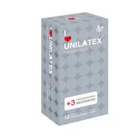 Unilatex / Презервативы Unilatex Dotted 12+3 шт., С точечной поверхностью