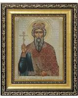 Икона "Святой благоверный князь Владимир" в багетной рамке со стеклом (18х21х2 см)