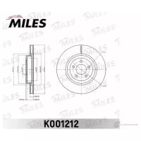 Диск тормозной CHRYSLER 300C 04- передний D=345мм. K001212 MILES K001212