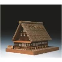 Сборная модель от Woody Joe (Япония), дом Gassho-Zukuri (Сиракава), 150х120х102 мм, М.1:150