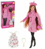 Набор игровой "Красотка" кукла 29 см. 3 предмета DEFA LUCY 8293pink