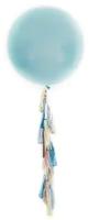 Большой Нежно-голубой латексный шар на гирлянде Тассел, 91 см