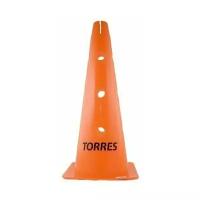 Конус тренировочный TORRES, TR1011, пластик, высота 46 см, с отверстиями для штанги TORRES, оранжевый