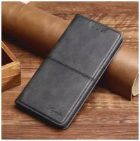 Чехол-книжка MyPads Cuciture Eleganti для Samsung Galaxy S8 SM-G9500 из импортной эко-кожи прошитый элегантной прострочкой Ретро черный с магнитн
