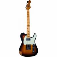 JET JT-350 Relic SB - Электрогитара, Telecaster, корпус липа, 22 лад, SH, цвет Sunburst Relic