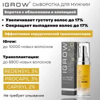 Пептидная сыворотка для роста волос и бороды IGROW, Реденсил 3%, Прокапил 3%, Капиксил 2%