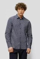 Рубашка BAON Хлопковая рубашка прямого кроя с принтом Baon B6623001, размер: 3XL, синий