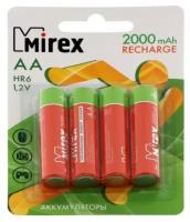 Аккумулятор АА Mirex HR6 2000мА-ч Ni-Mh в блистере 4шт