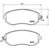 NISSHINBO Колодки тормозные SUBARU FORESTER 08-/IMPREZA 08-/XV 12- передние