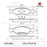 Колодки Тормозные Передние RIDZEL арт. PDF2466