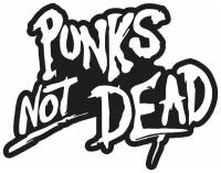 Наклейка на авто "Punks not dead" 17х13 см