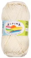 Пряжа для вязания крючком спицами Alpina Альпина ANABEL классическая средняя мерсеризованный хлопок 100%, цвет №006 Бледно-розовый 120 м 10 шт по 50 г