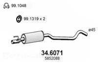 Средняя часть глушителя, 346071 ASSO 34.6071