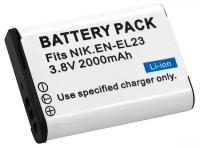 Аккумулятор для фотоаппарата Nikon Coolpix P600, P610, P900, S810c, EN-EL23, 3.8V, 2000mAh, код mb087875