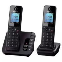 РТелефон Dect Panasonic KX-TGH222RUB черный труб. в компл.2шт автооветчик АОН