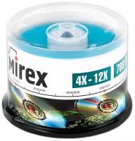 Диск Mirex CD-RW 700Mb 12x cake, упаковка 50 шт