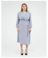 MIST Платье женское MIST, plus-size, р.56, серо-голубой