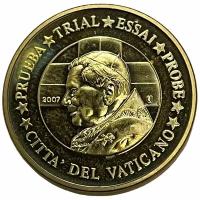 Ватикан 10 евроцентов 2007 г. (Всадник) Specimen (Проба) (Лот №2)